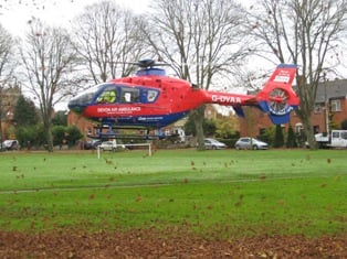 Woman collapses