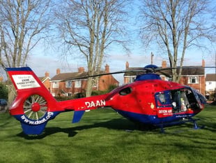 Air ambulance touches down