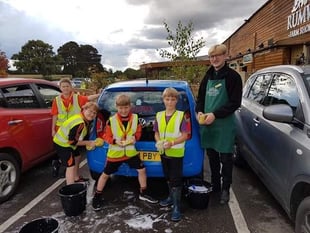 Scouts clean up at farm shop car wash