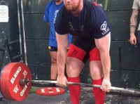 Rugby player hits the weights