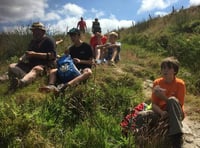 Scouts hike to Pinkery Pond