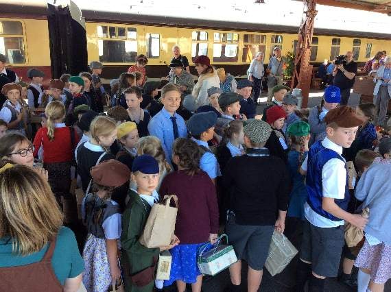 School’s ‘evacuees’’ ride to the seaside