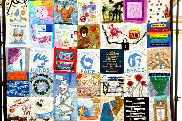 One of the quilts on display