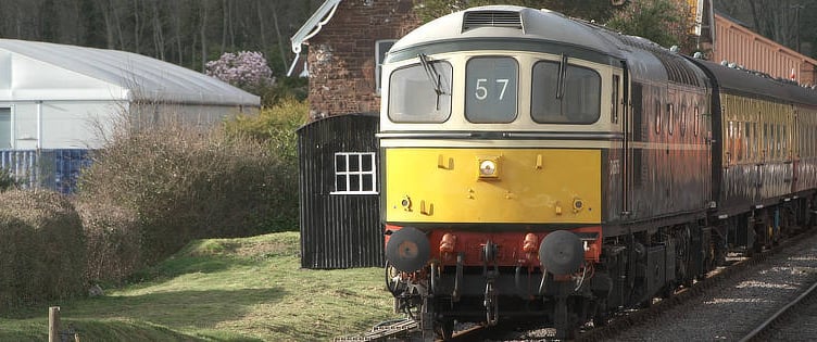 Diesel loco on the West Somerset Railway