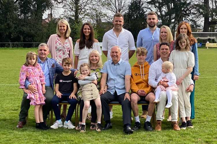 Danny Jones (centre back) and family