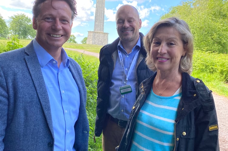 MP Nigel Huddlestone, the National Trust’s Andy Semple and MP Rebecca Pow