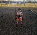 Brave miracle boy Ray enjoys his first holiday