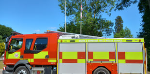 Tractor on fire on Blackdown Hills