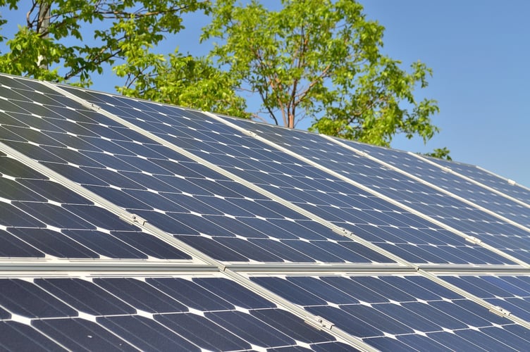 Solar cell panels. Credit: Raysonho (Wikimedia Commons)
