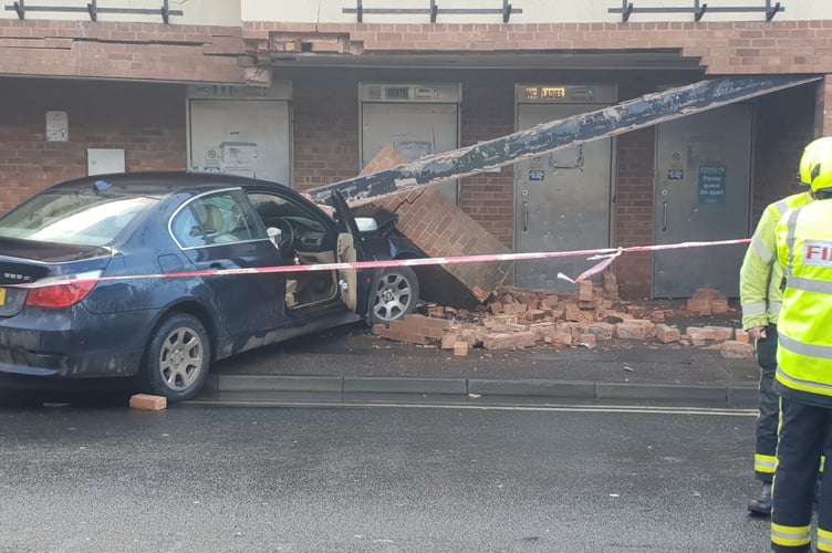 Wellington public toilets car crash