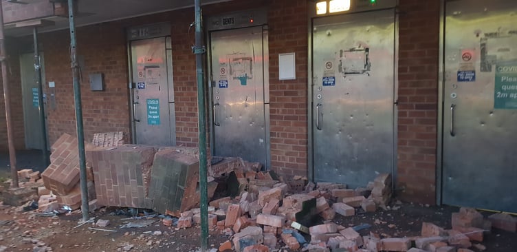 Wellington public toilets Longforth Road car crash