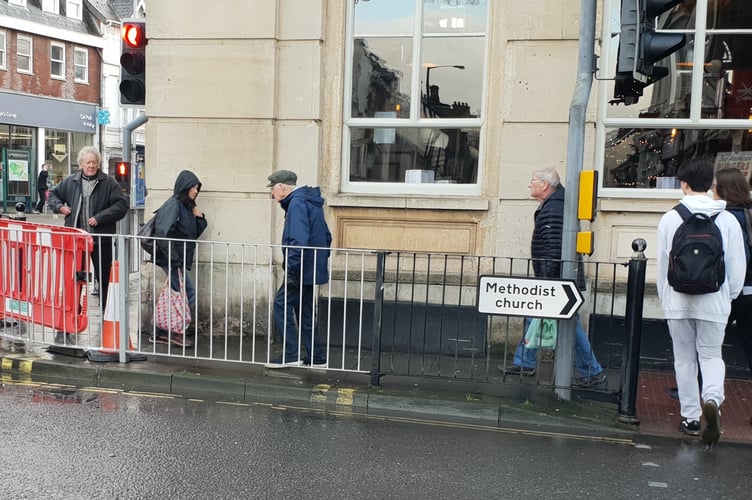 Wellington town centre railings safety
