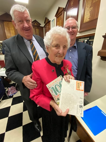 Madge Covey at her 100th birthday party