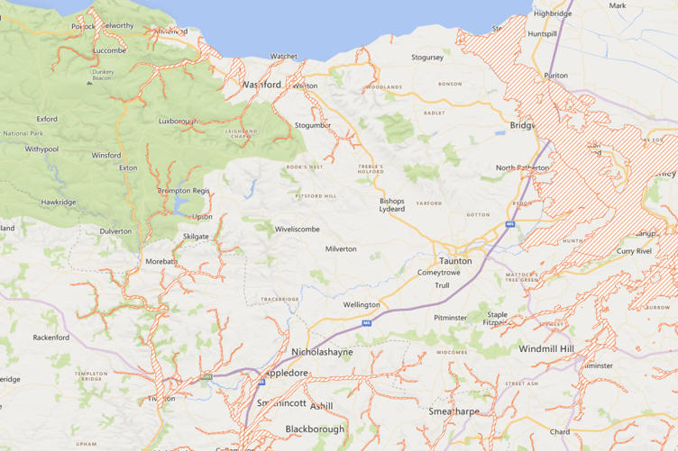 The Environment Agency flood warning map