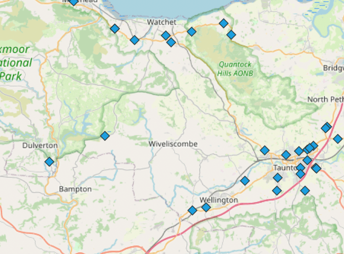 Mobile speed camera locations in Somerset