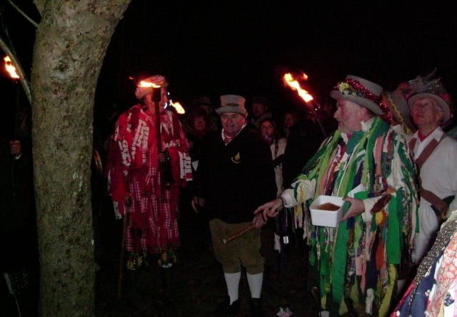 Wassailers gather in a Sussex orchard 