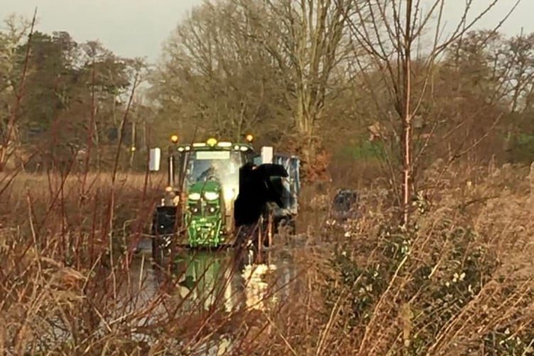 Wellington firefighters at a flood incident