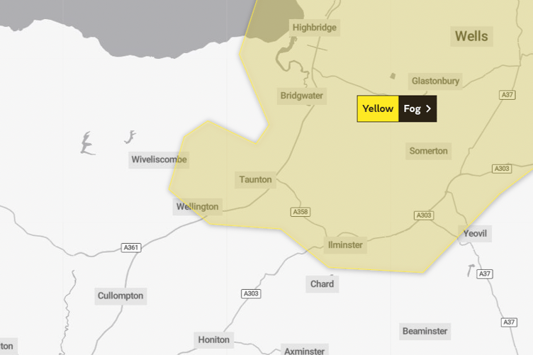Yellow Warning for fog on Friday night into Saturday