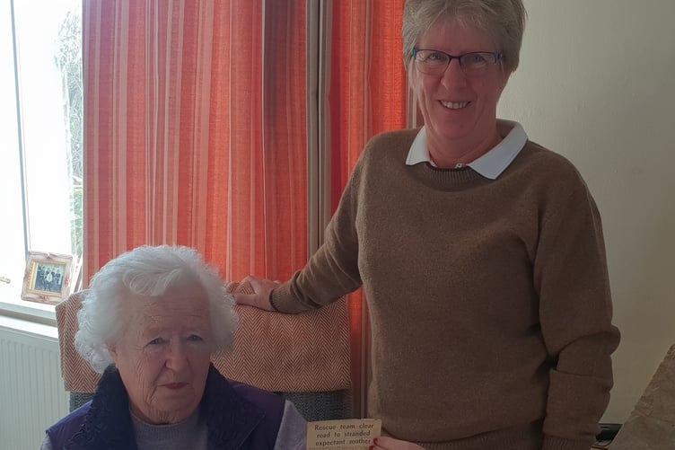 Shirley Gooding Betty Norman snow Ashbrittle Wellington 1963