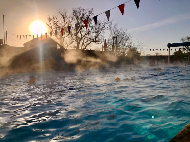Swimmers in the Wivey Pool
