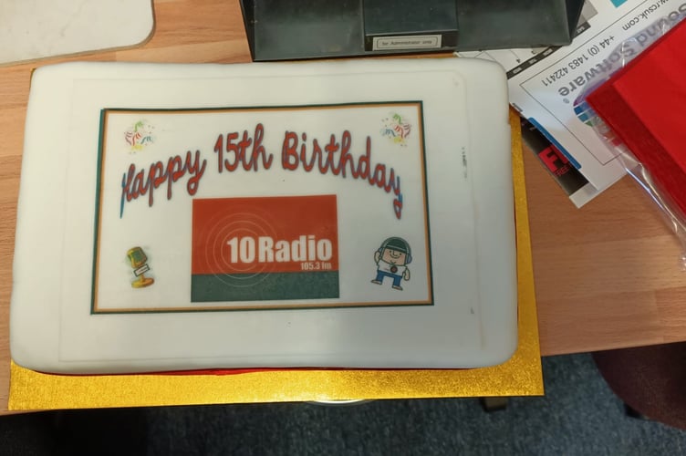 10 Radio's 15th birthday cake