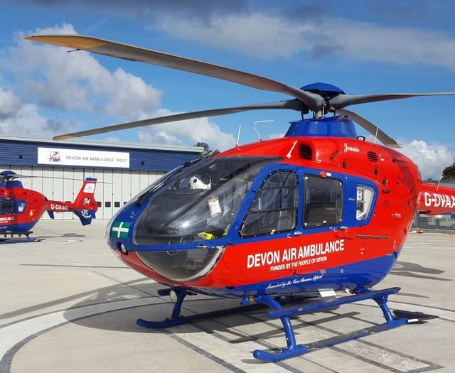 Hemyock FC's new kit promoting Devon Air Ambulance and hospice charity