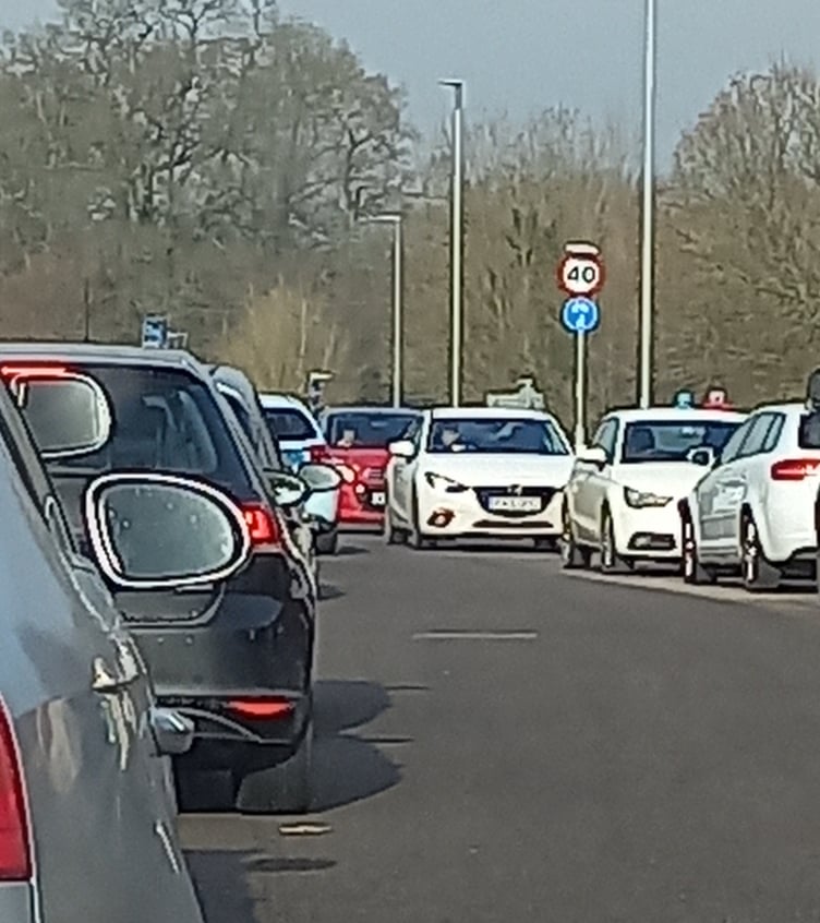 Lidl Cades traffic chaos congestion roads temporary traffic lights supermarket