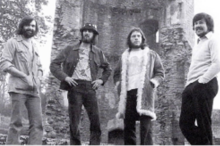 The Stonegallows 1972 line-up. Pictured: Tony Batten Alan Briars, John Alderslade & Richard Williams
