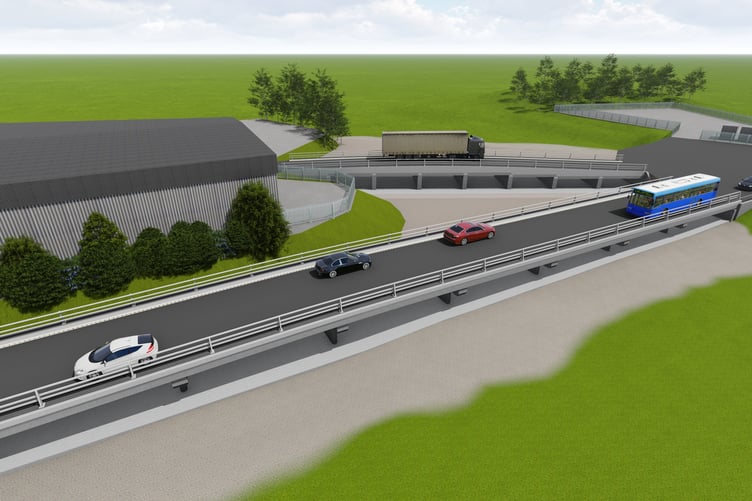 Artist's impression of the work at Hele