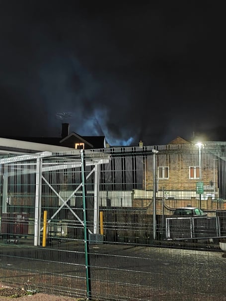 Smoke from the fire in Bridge Street, Taunton