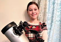 Alice wins telescope for her poem about the stars inspired by Exmoor