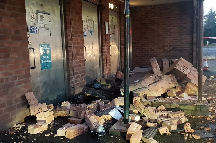 Wellington public toilets car crash damage Longforth Road town council