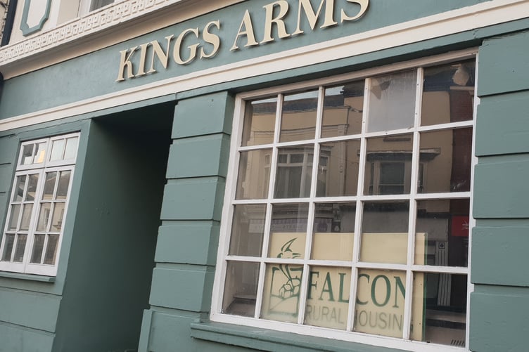 Kings Arms public house pub Falcon Rural Housing Sam Southam social housing community hub social rented flats Wellington