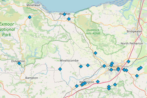 Mobile speed cameras in Somerset West and Taunton in the week commencing February 20