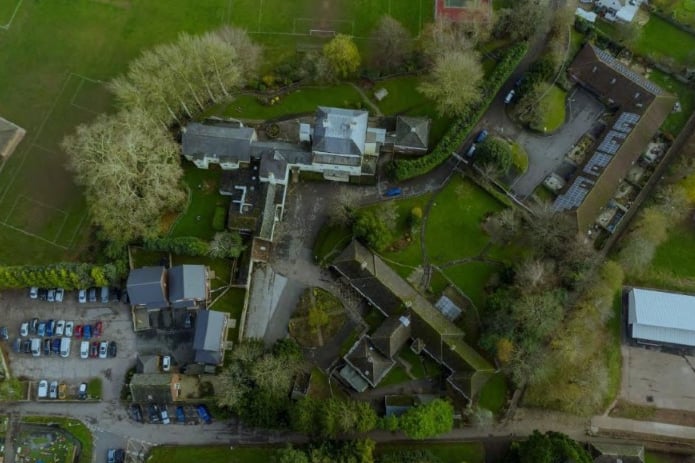 Aerial view of Popham Court in Wellington