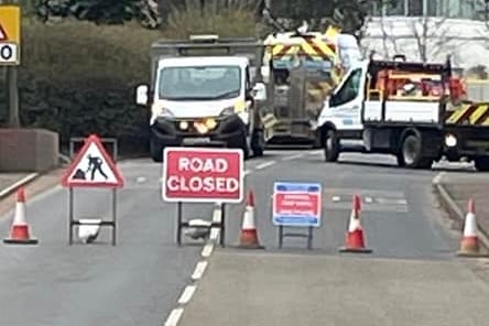 Road closure on Tonedale Bridge, Wellington