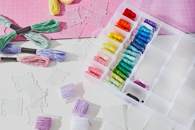 A thread box set, one of 40 products in Sarah's new range