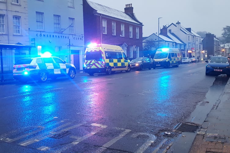 Wellington town centre ambulance police paramedic emergency 999