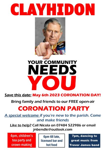Clayhidon coronation community party