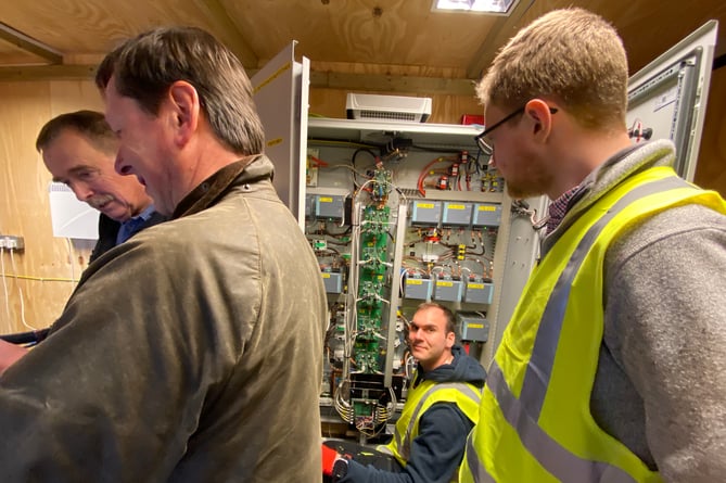 Engineers seen working from a proprietary cabinet that would have otherwise cost £200,000