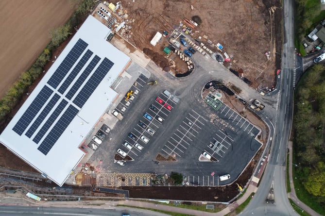 Lidl seen from the skies in advance of its Thursday opening