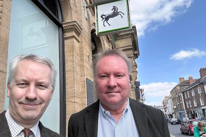 Local Lib Dems Gideon Amos and Cllr Ross Henley have joined opposition to the planned closure of Lloyds Bank in Wellington