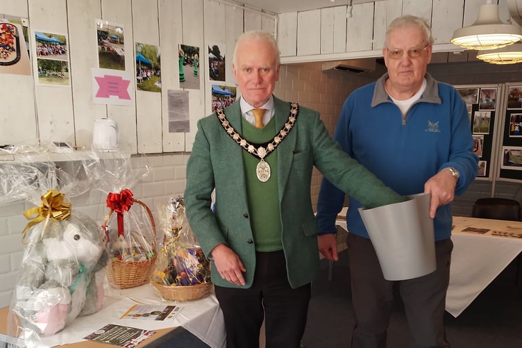 Wellington Town Mayor Mark Lithgow drew the raffle for the park group's successful Easter fundraiser last week