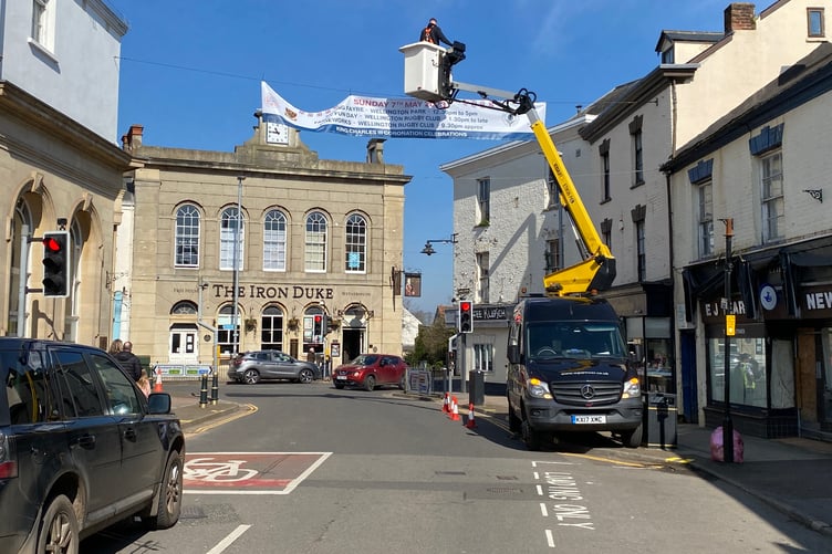 Banners have gone up around town advertising a number of coronation celebrations taking place locally