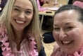 Entrepreneurial women wear anti-discrimination  pink