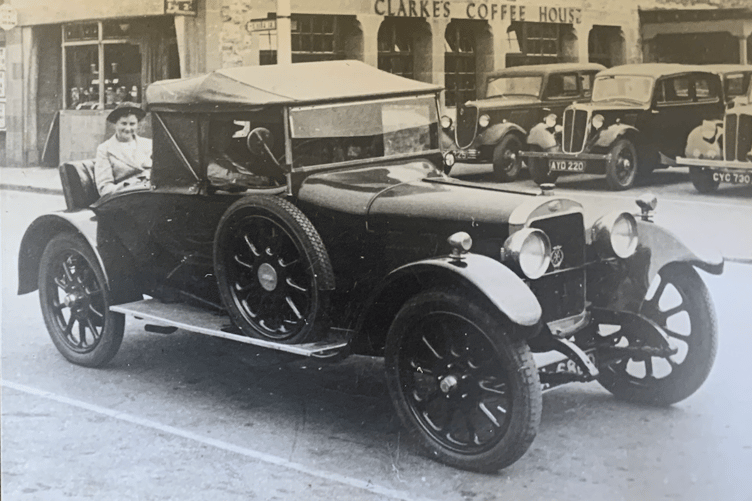 Miss Gill pictured driving the car in Taunton