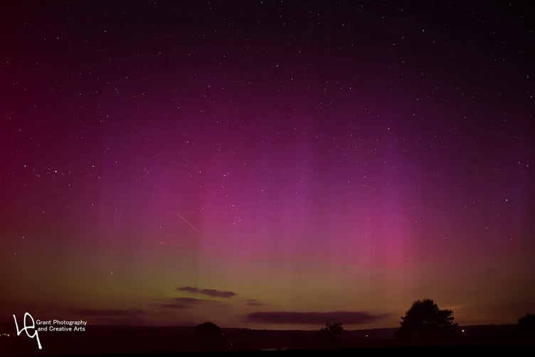 The Northern Lights were pictured across Somerset skies on Sunday night