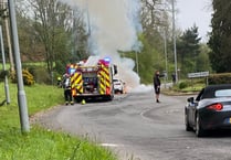 Wellington firefighters race to tackle vehicle fire