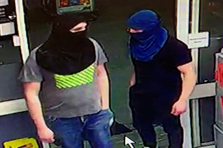 Police are looking to speak to these men after a theft at a petrol station in Wellington