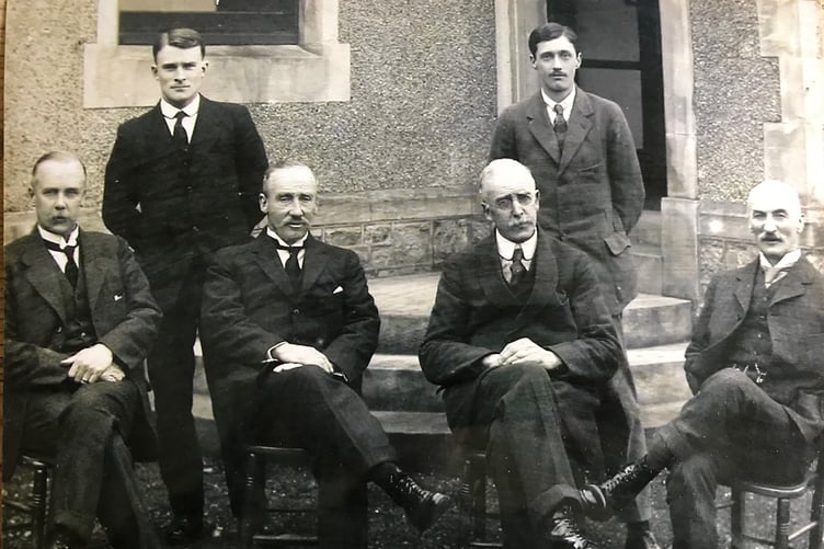 Far left, Howard Fox former Fox, Folwer & Co. Bank Chairman